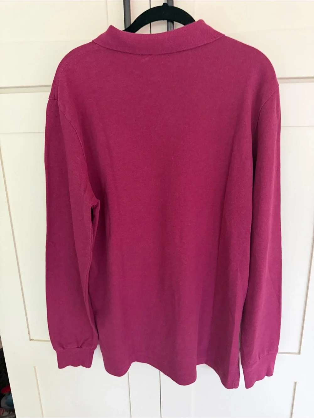 Ralph Lauren Men's Burgundy Long-Sleeve Polo